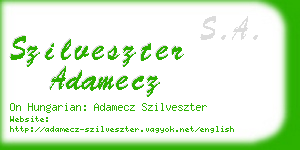 szilveszter adamecz business card